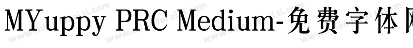 MYuppy PRC Medium字体转换